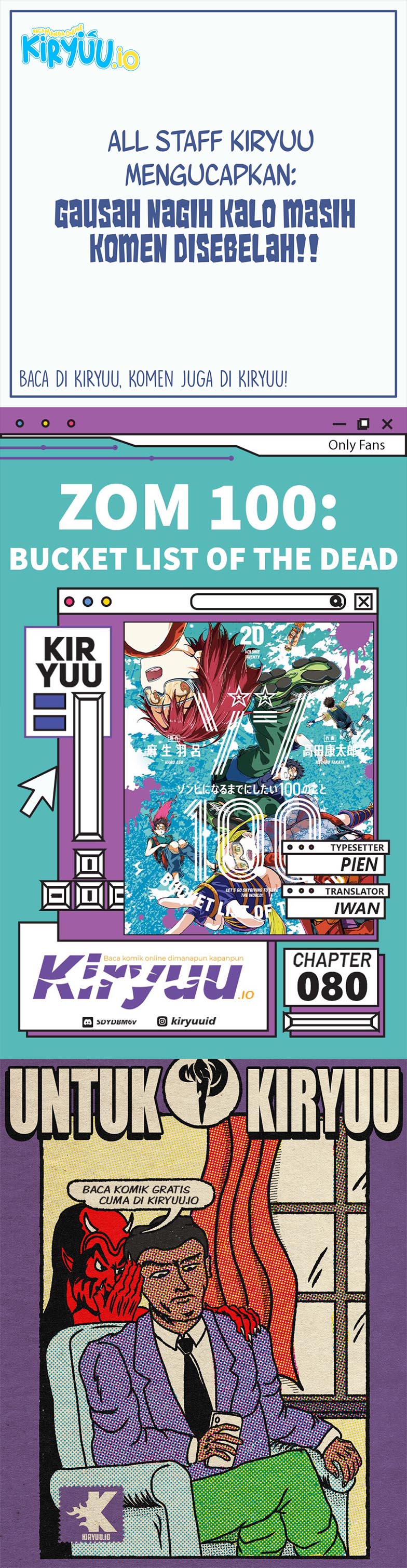 Zombie 100 ~Zombie ni Naru Made ni Shitai 100 no Koto~ Chapter 80 Image 0