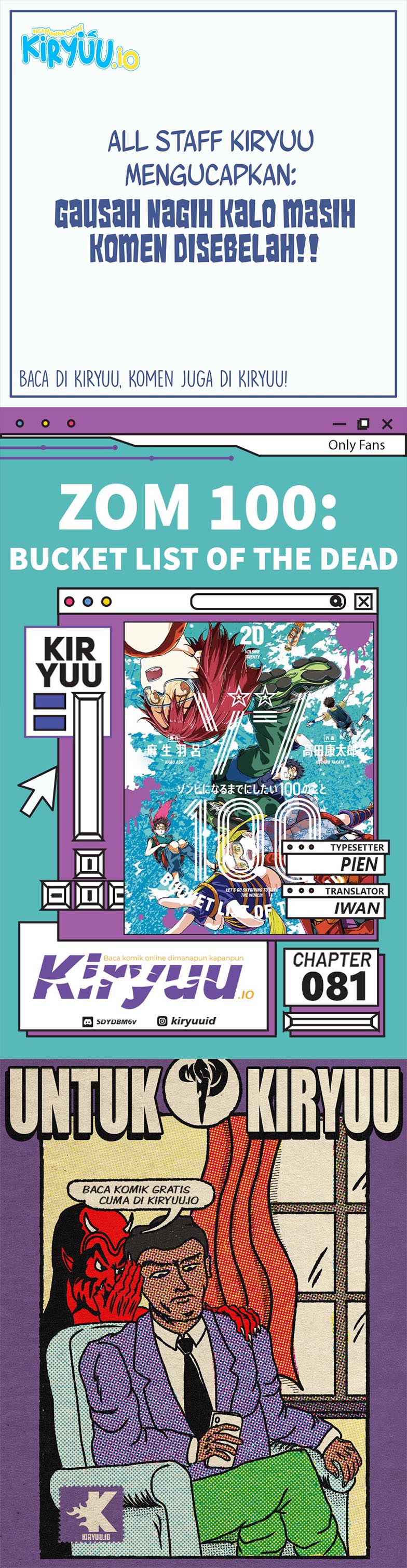 Zombie 100 ~Zombie ni Naru Made ni Shitai 100 no Koto~ Chapter 81 Image 0