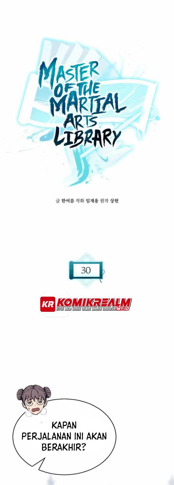 Master of the Martial Arts Library Chapter 30 Image 1