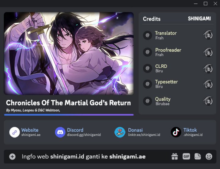 Chronicles Of The Martial God’s Return Chapter 71 Image 0
