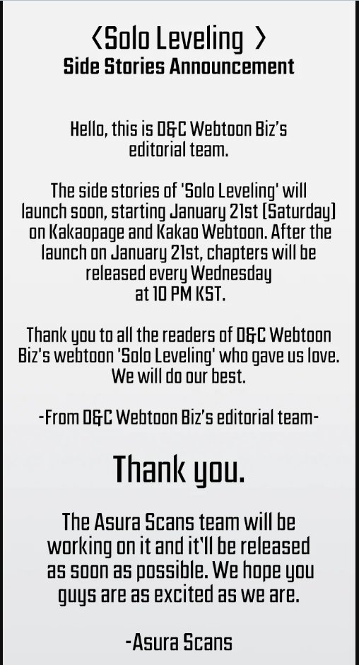 Solo Leveling Chapter 179.5 Image 0