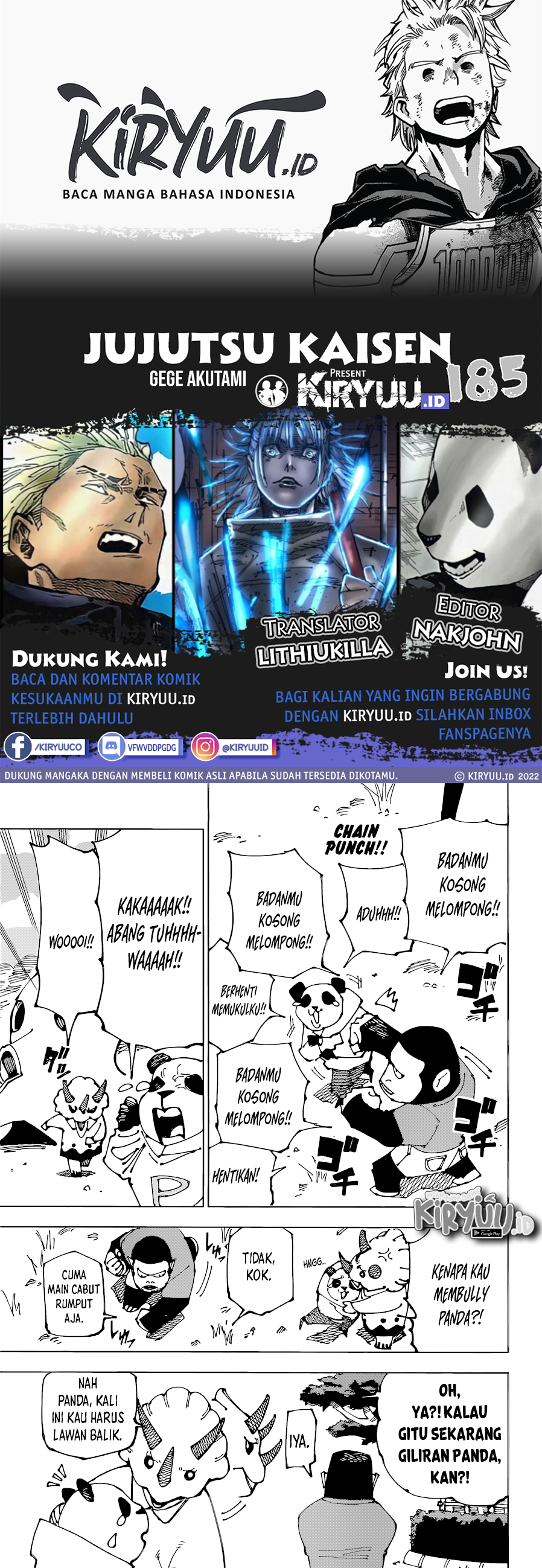 Jujutsu Kaisen Chapter 185 Image 0