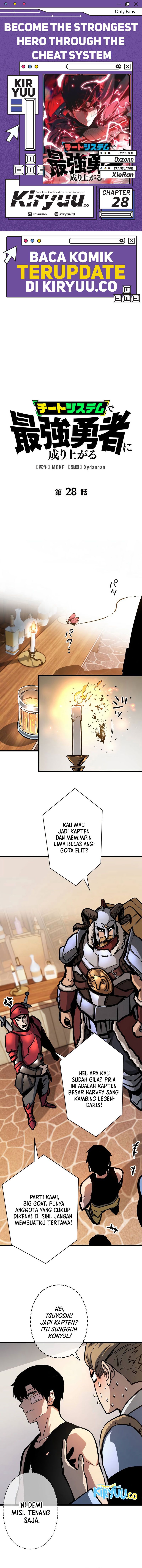 Become the Strongest Hero Through the Cheat System Chapter 28 Image 0