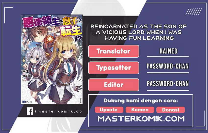 Reincarnated As The Son Of A Vicious Lord! -When I Was Having Fun Learning Chapter 01.2 Image 0
