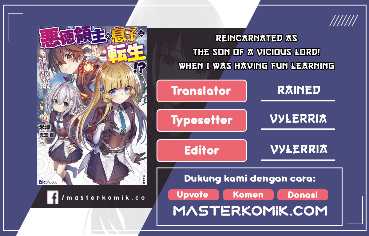 Reincarnated As The Son Of A Vicious Lord! -When I Was Having Fun Learning Chapter 01 Image 0