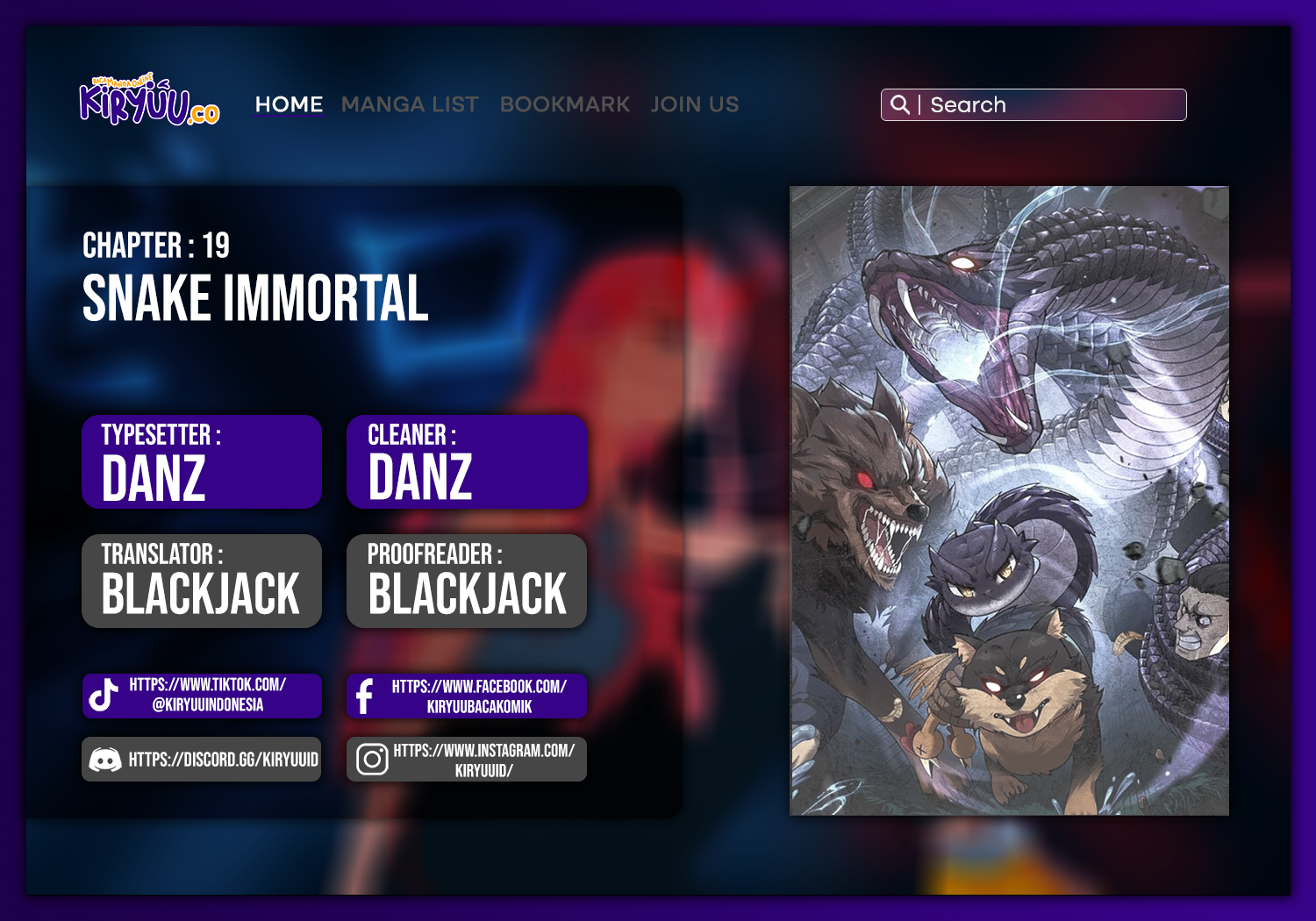 Snake Immortal: The Tale of a Snake’s Cultivation to Immortality Chapter 19 Image 0