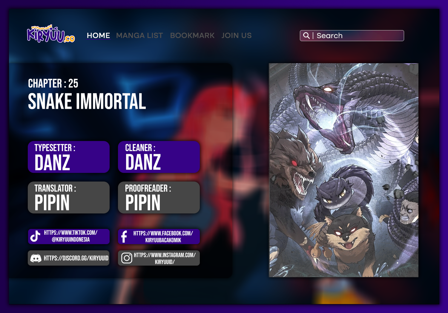 Snake Immortal: The Tale of a Snake’s Cultivation to Immortality Chapter 25 Image 0