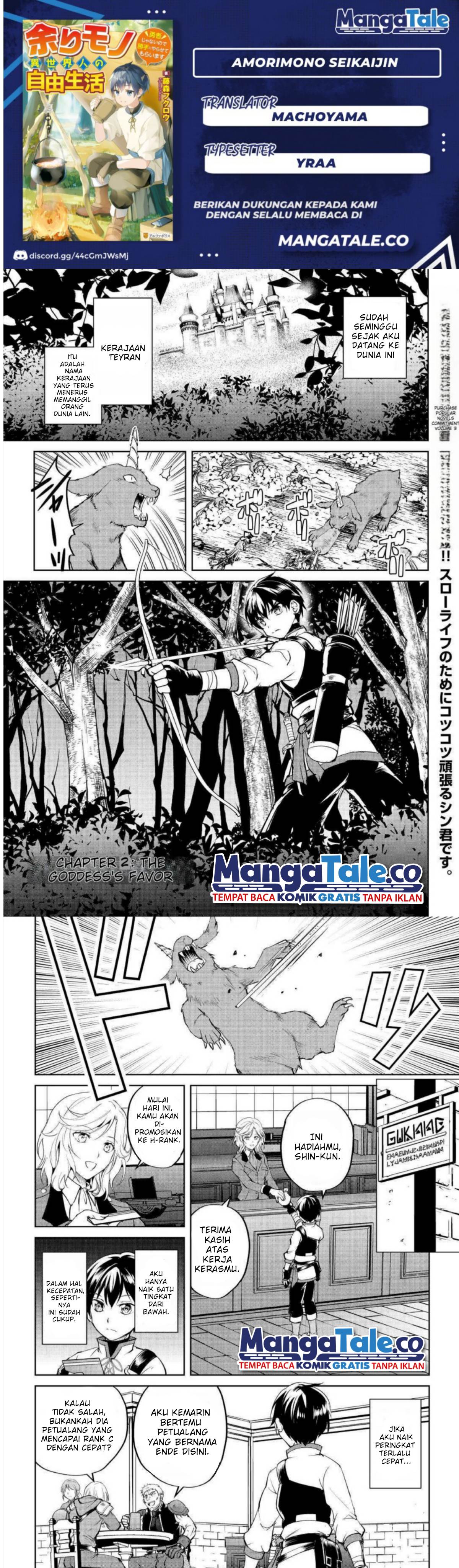 Amari Mono Isekaijin no Jiyuu Seikatsu: Yuusha ja Nai no de Katte ni Yarasete Moraimasu Chapter 02 Image 0
