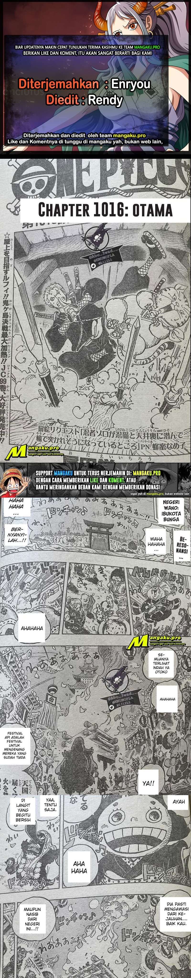 One Piece Chapter 1016 LQ Image 1