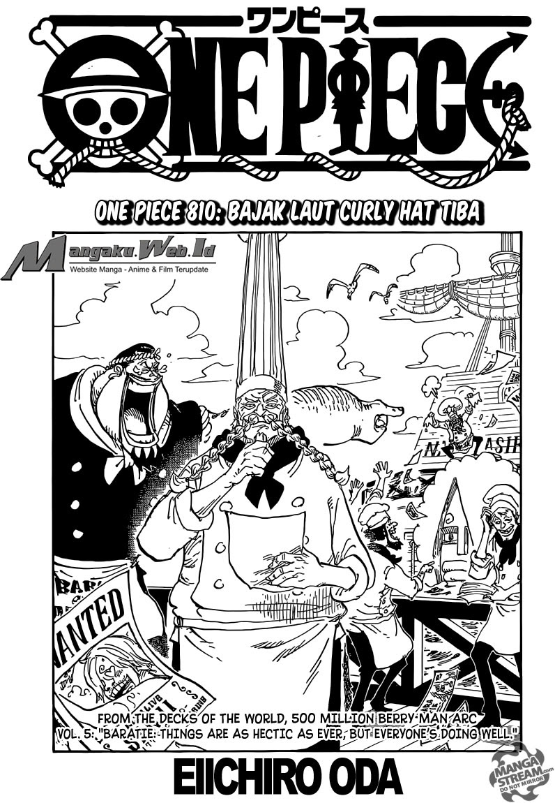 One Piece Chapter 810 – bajak laut curly hat tiba Image 4