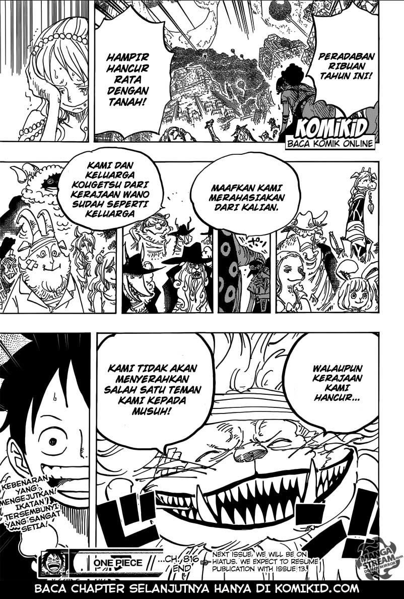One Piece Chapter 816 anjing vs kucing Image 16