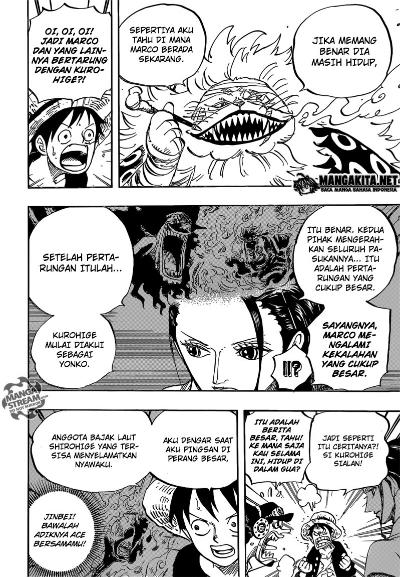 One Piece Chapter 820 anjing dan kucing yang memiliki sejarah Image 14