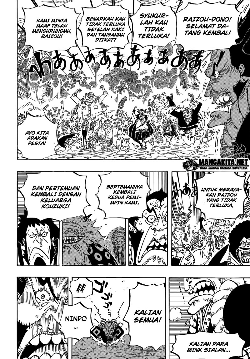 One Piece Chapter 820 anjing dan kucing yang memiliki sejarah Image 16