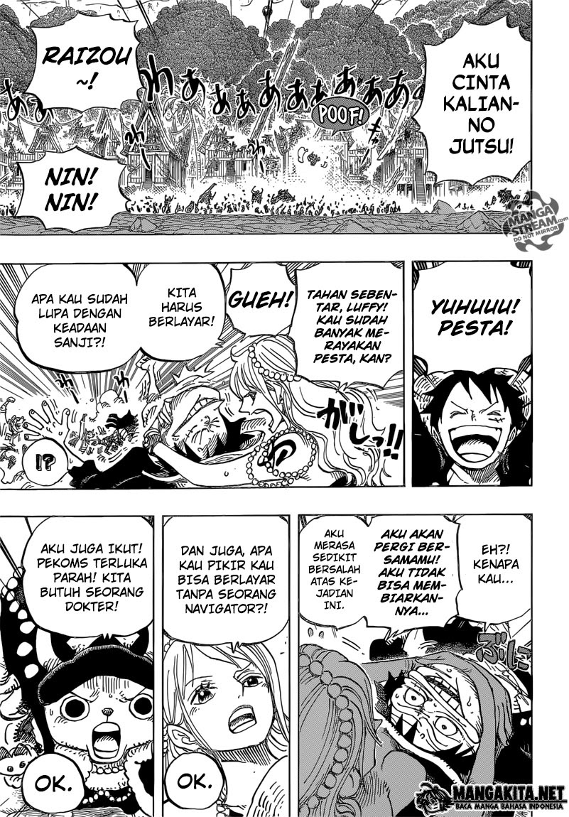 One Piece Chapter 820 anjing dan kucing yang memiliki sejarah Image 17