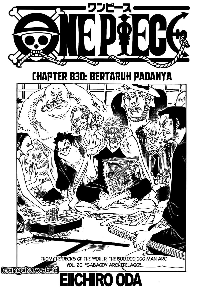 One Piece Chapter 830 – bertaruh padanya Image 1