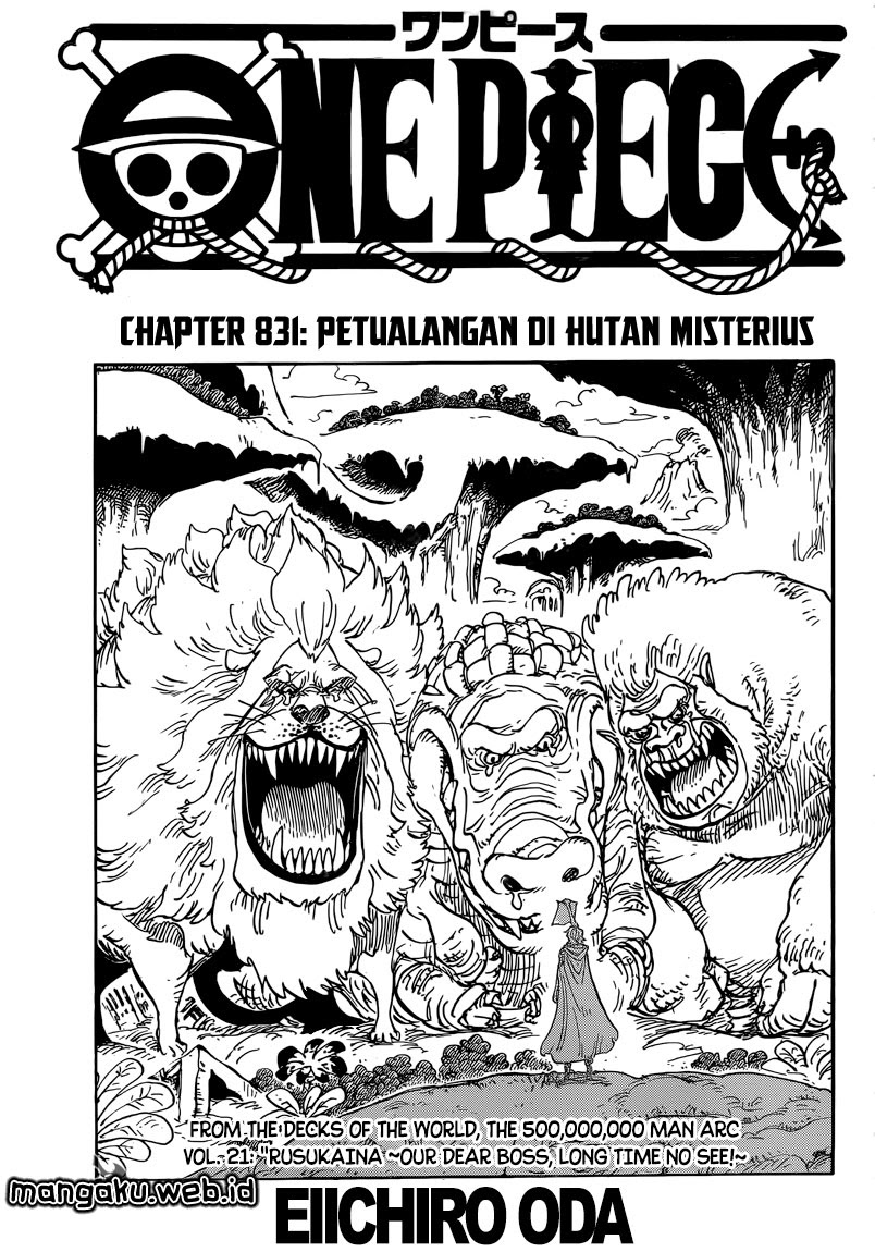One Piece Chapter 831 – petualangan di hutan misterius Image 1