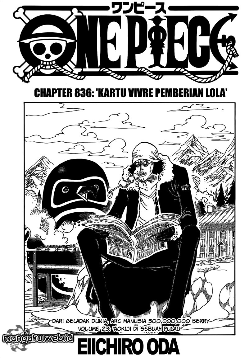 One Piece Chapter 836 – kartu vivre pemberian lola Image 1