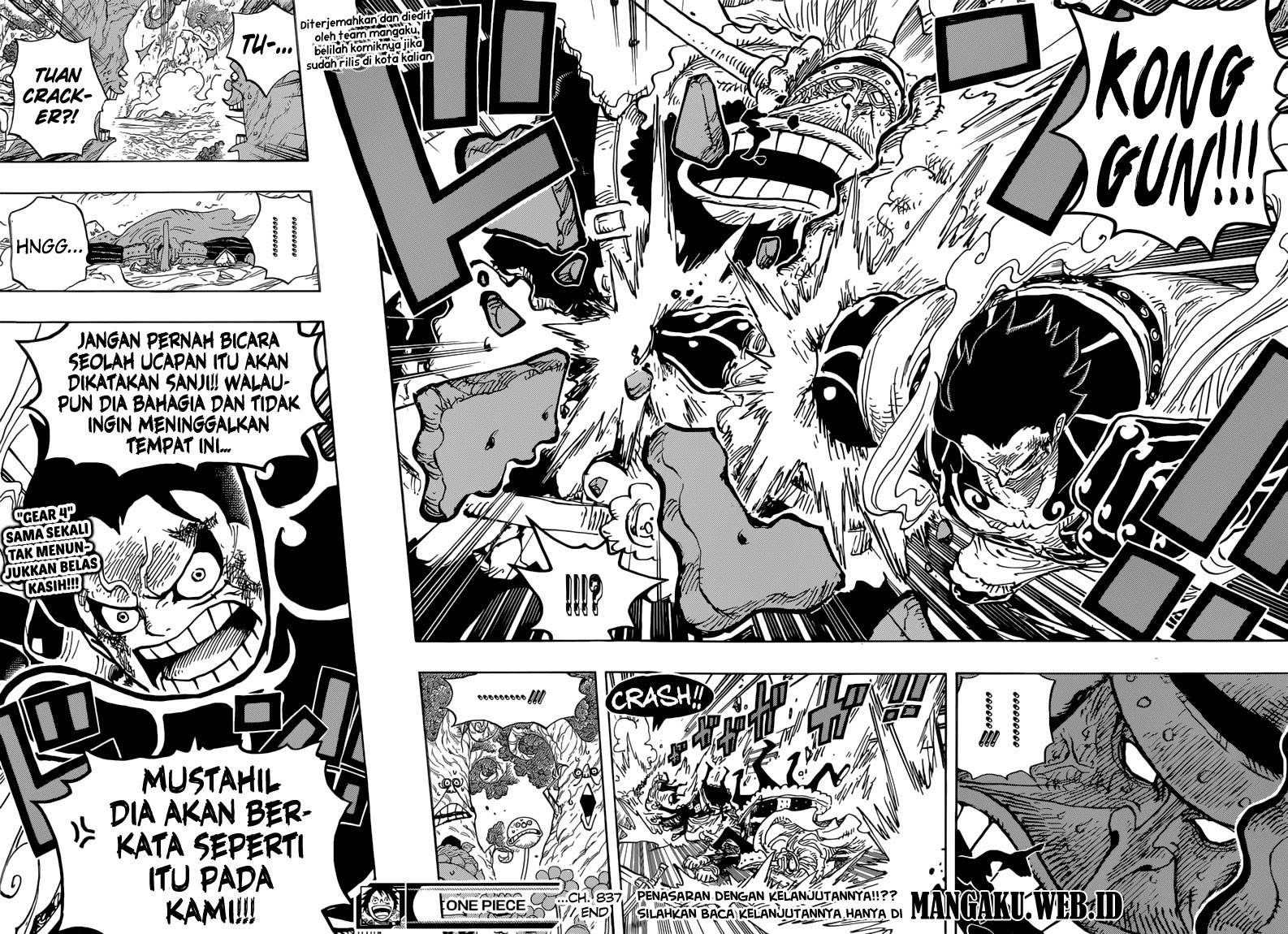 One Piece Chapter 837 – luffy vs komandan cracker Image 15