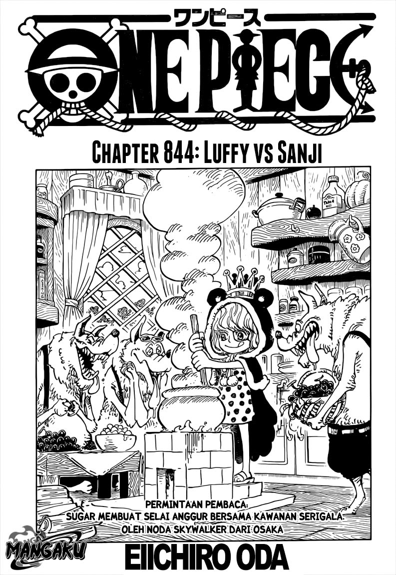 One Piece Chapter 844 – luffy vs sanji Image 1