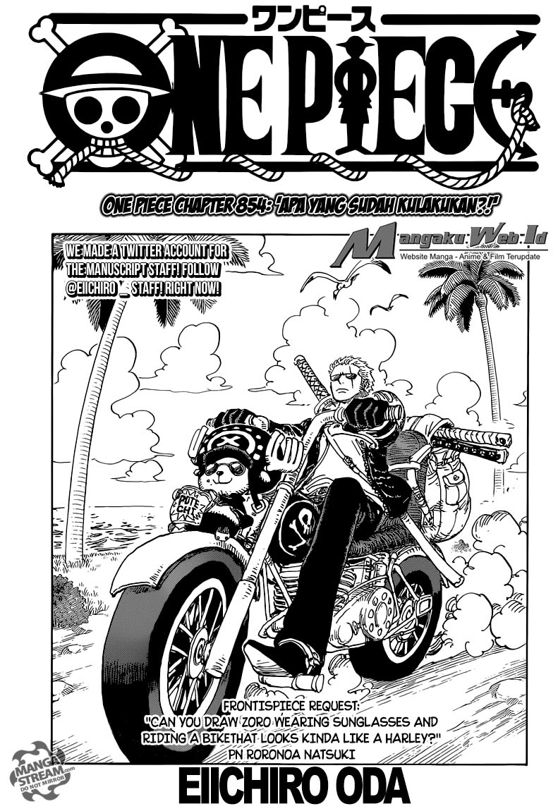 One Piece Chapter 854 – apa yang sudah kulakukan Image 1
