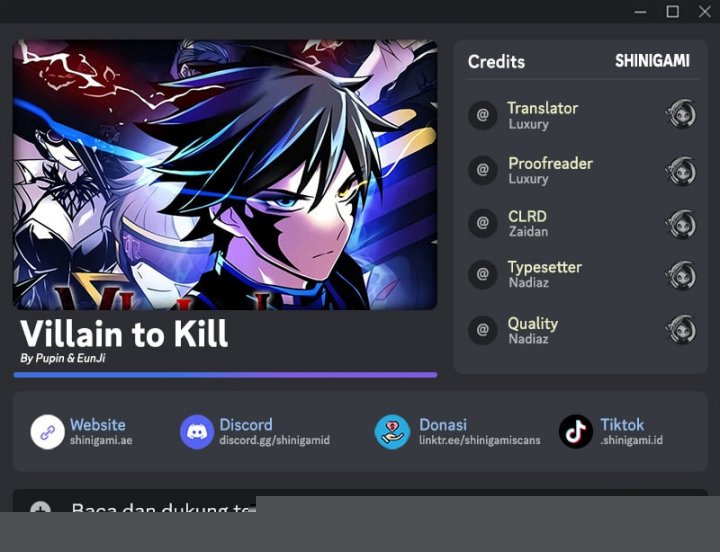 Villain To Kill Chapter 180 Image 0