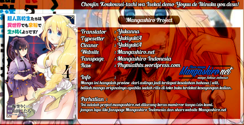 Choujin Koukousei-tachi wa Isekai demo Yoyuu de Ikinuku you desu! Chapter 28 Image 0