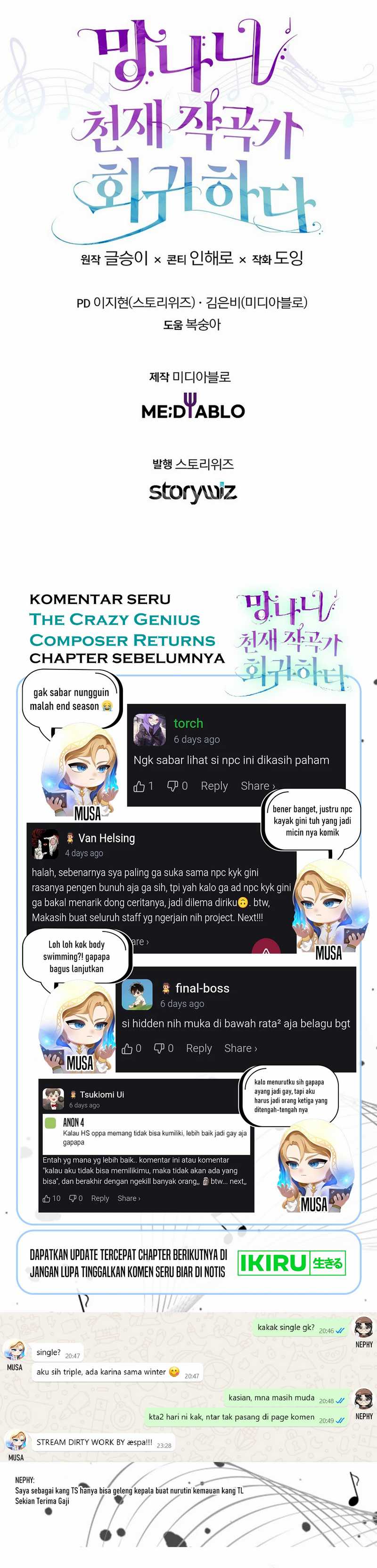 The Crazy Genius Composer Returns Chapter 72 End S1 Image 54