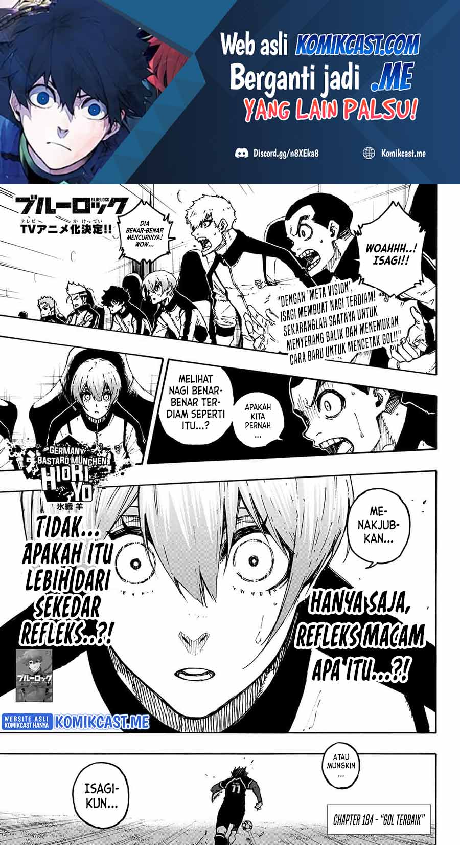 Blue Lock Chapter 184 Image 1