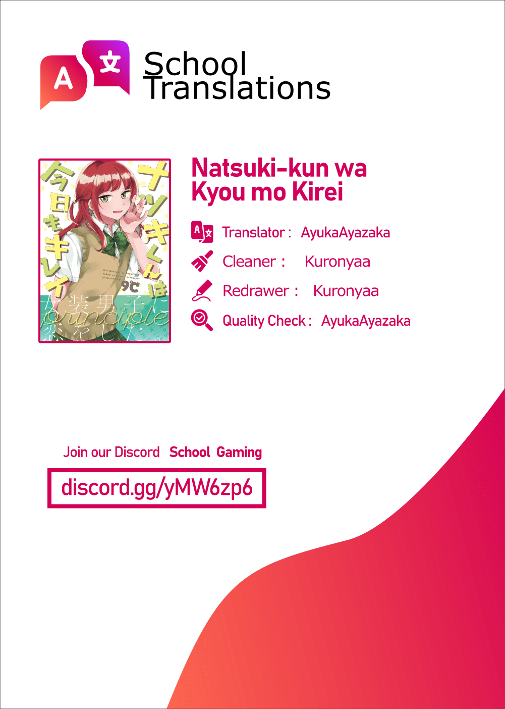 Natsuki-kun wa Kyou mo Kirei Chapter 02 Image 0