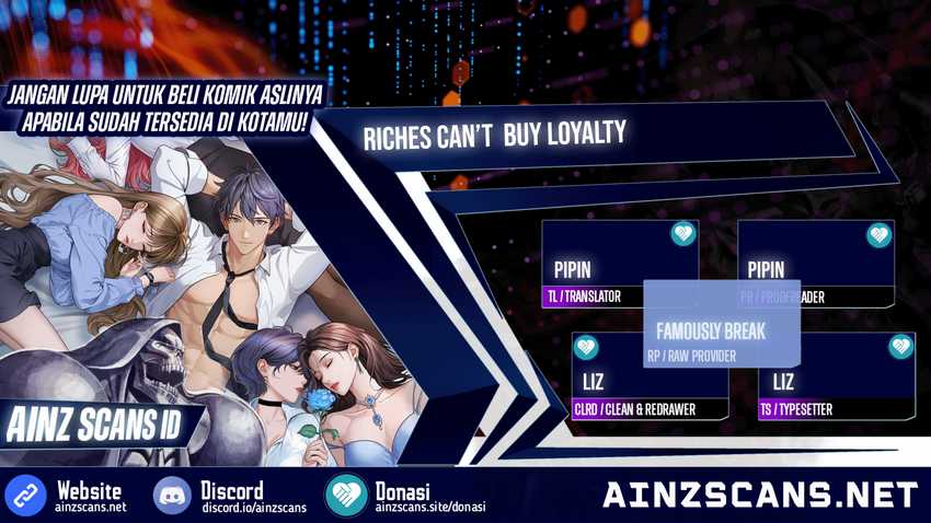 Riches Can’t Buy Loyalty Chapter 06 Image 0