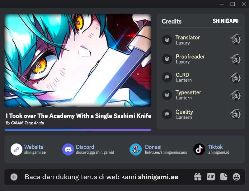 I Took over The Academy With a Single Sashimi Knife Chapter 19 Fix Image 0