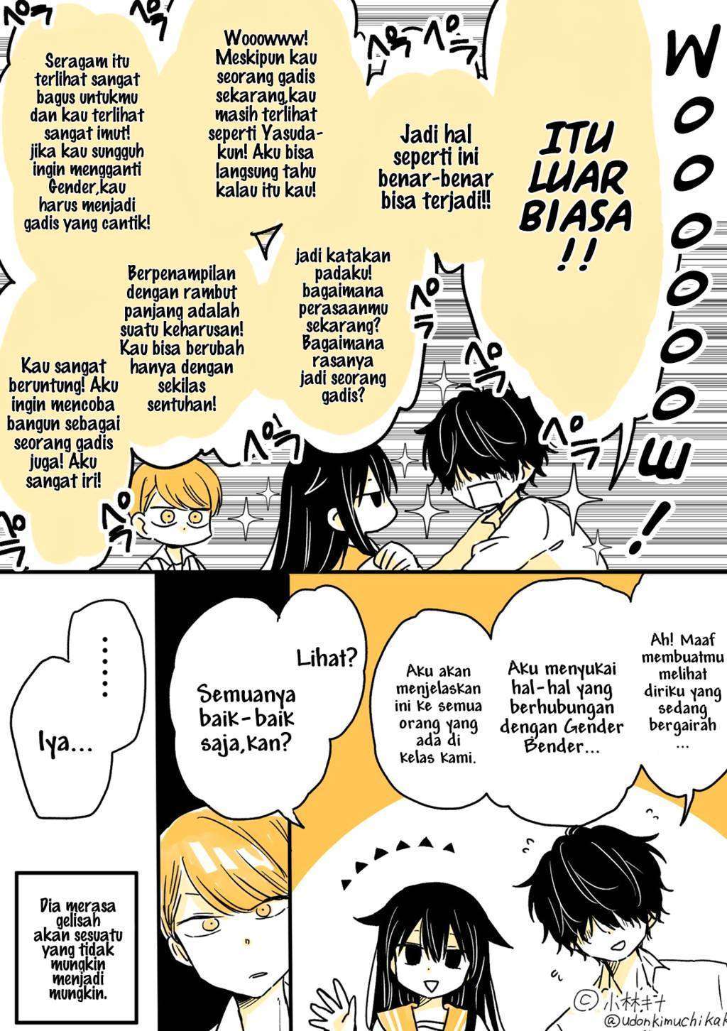 Mendokusagari Danshi Koukousei ga Asa Okitara Onnanoko ni Natteita Hanashi Chapter 03 Image 4