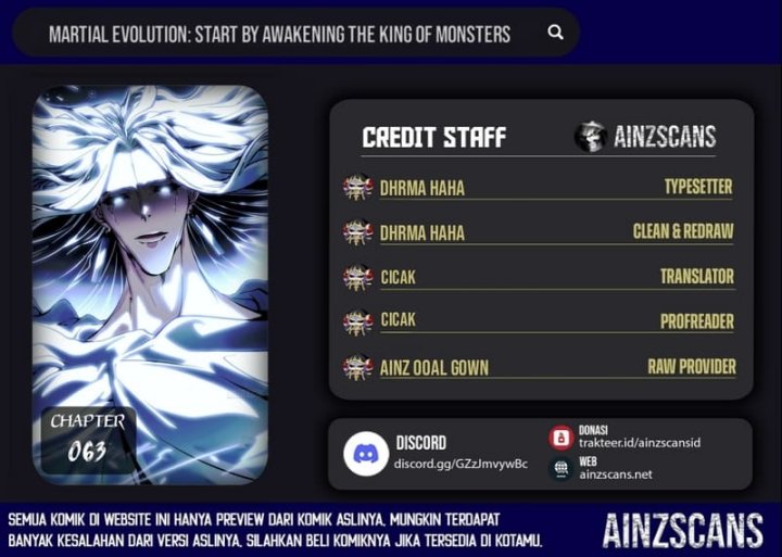 Martial Evolution: Start by Awakening the King of Monsters Chapter 63 Image 0