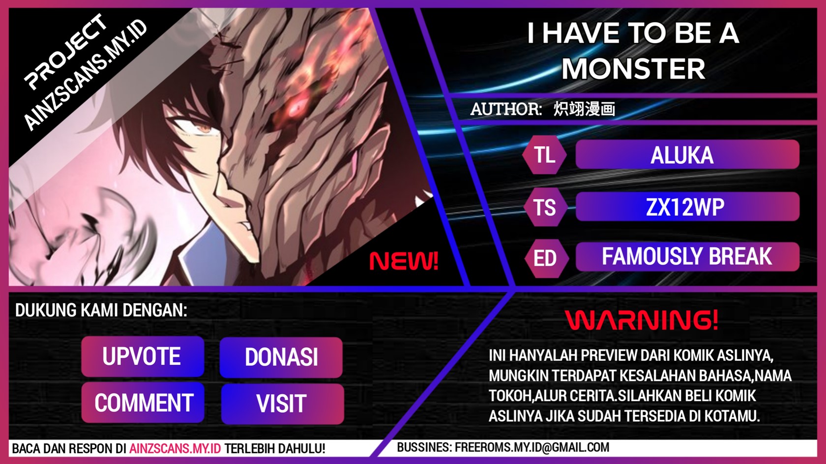 I Have to Be a Monster Chapter 02 Image 0
