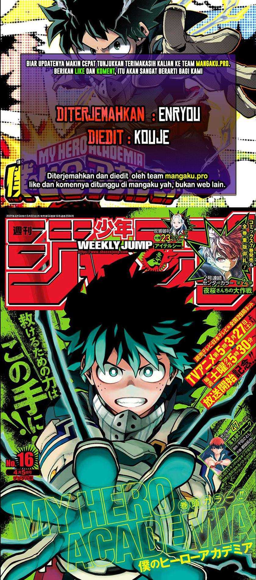 Boku no Hero Academia Chapter 306hq Image 0