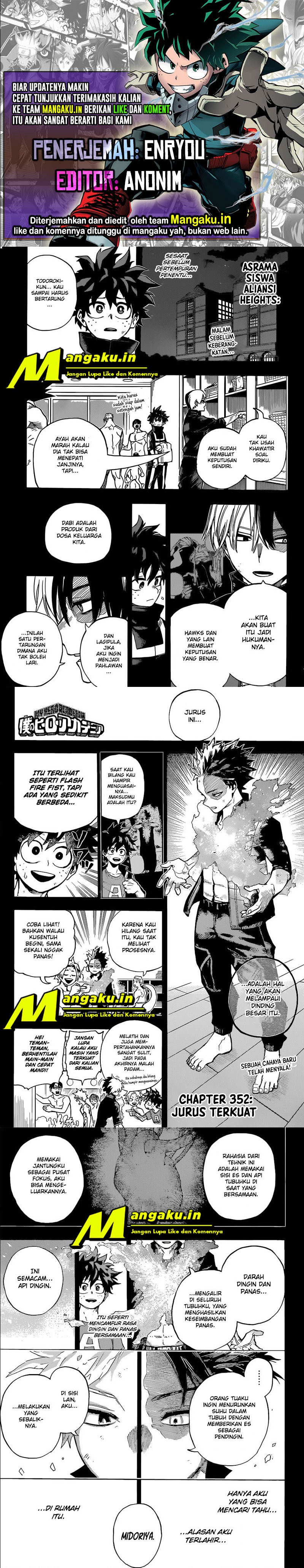 Boku no Hero Academia Chapter 352 Image 0