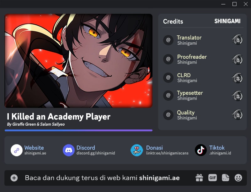 I Killed an Academy Player Chapter 70 Image 0