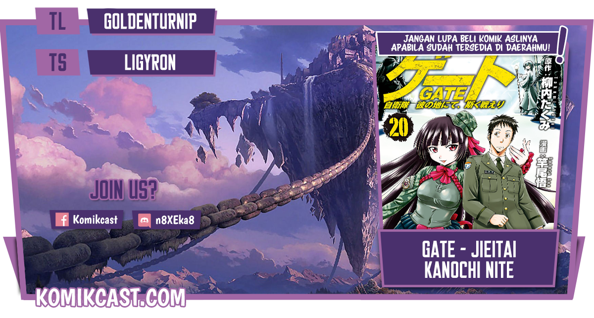 Gate – Jietai Kare no Chi nite, Kaku Tatakeri Chapter 111 Image 0