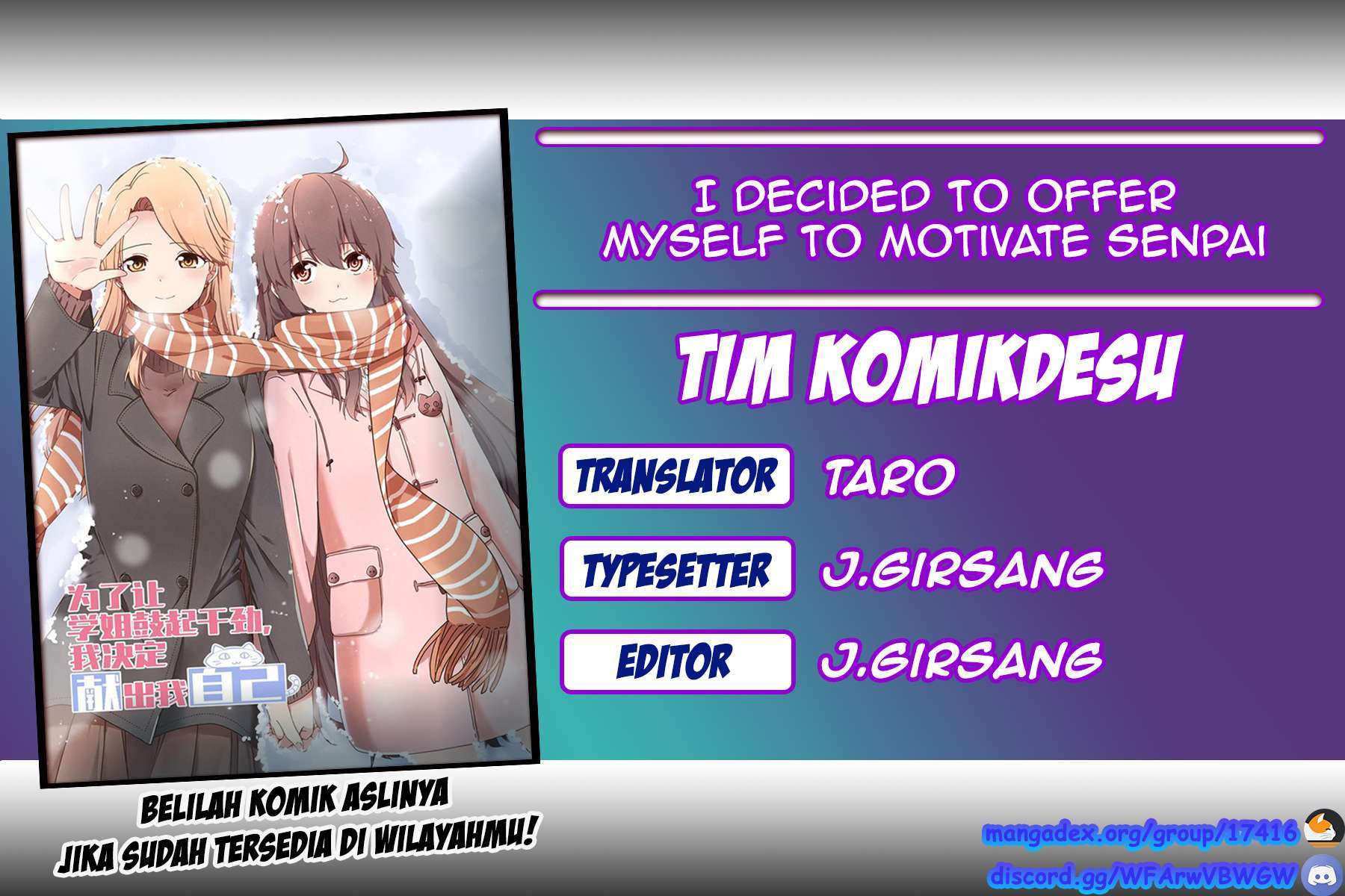 I Decided to Offer Myself to Motivate Senpai Chapter 01 Image 0