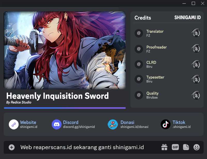 Heavenly Inquisition Sword Chapter 38 Image 0