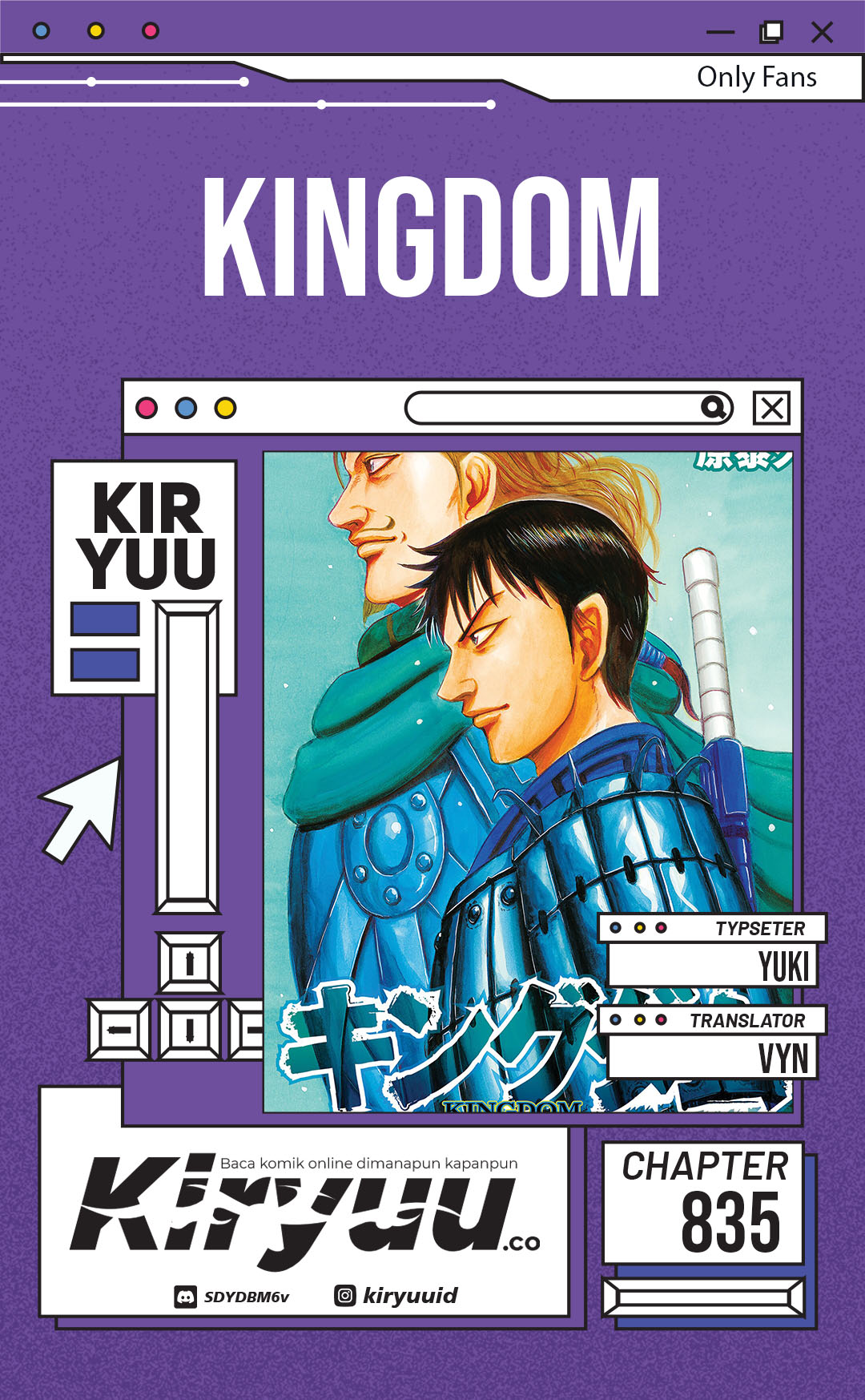 Kingdom Chapter 835 Image 0