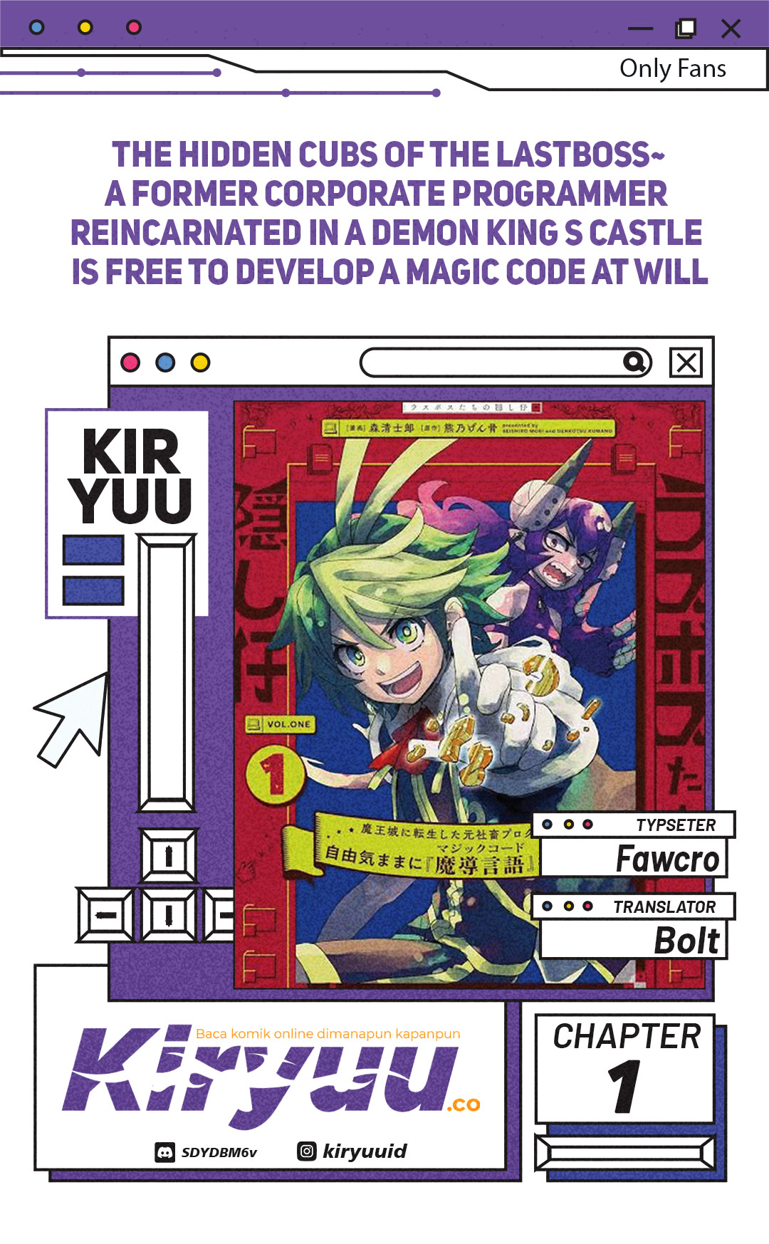 The Hidden Cubs of the Lastboss ~A Former Corporate Programmer Reincarnated in a Demon King’s Castle Is Free to Develop a “Magic Code” at Will.~ Chapter 01 Image 0