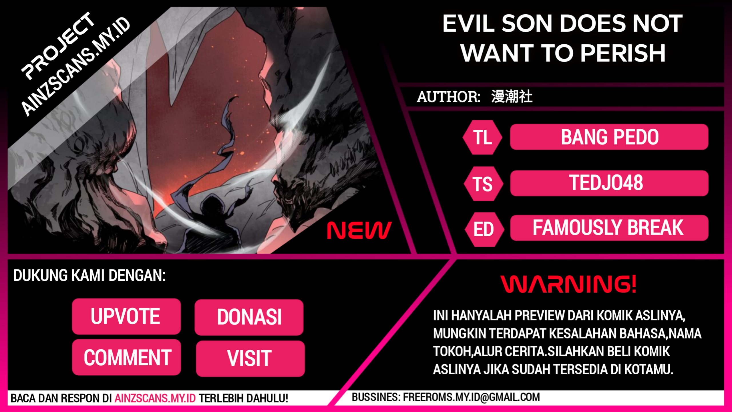 Evil son does not want to Perish Chapter 00 Image 0