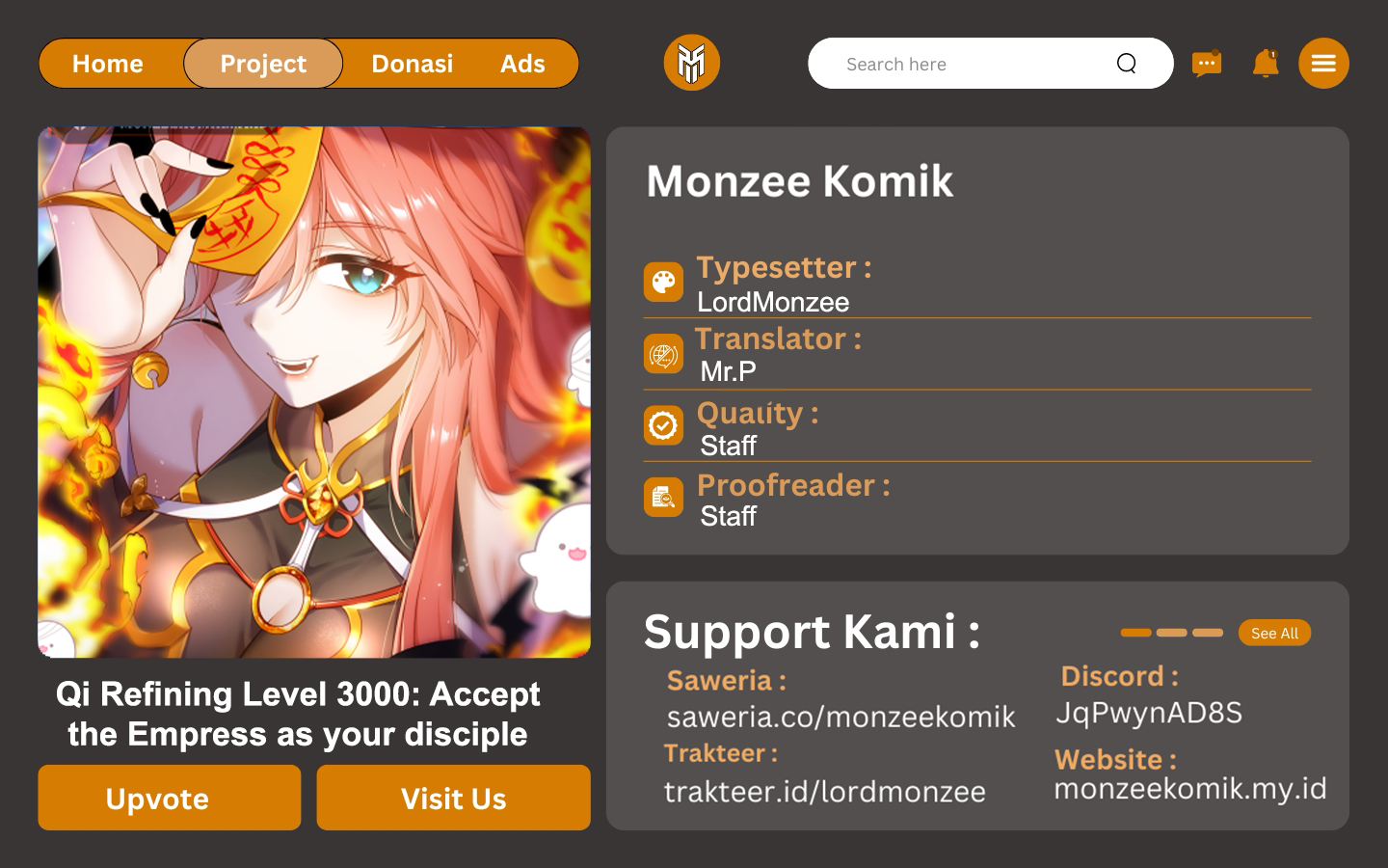 Qi Refining Level 3000 Accept the Empress as your disciple Chapter 07 Image 0