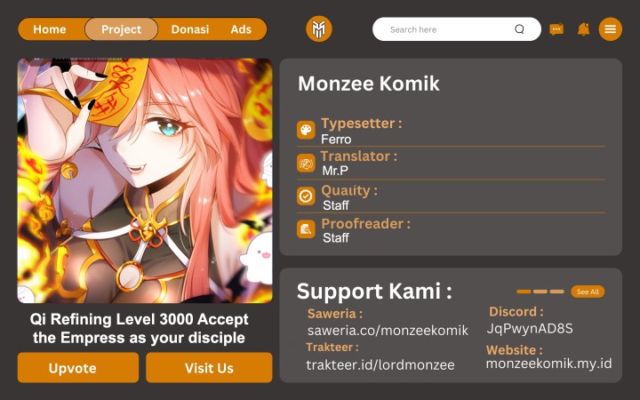 Qi Refining Level 3000 Accept the Empress as your disciple Chapter 08 Image 0